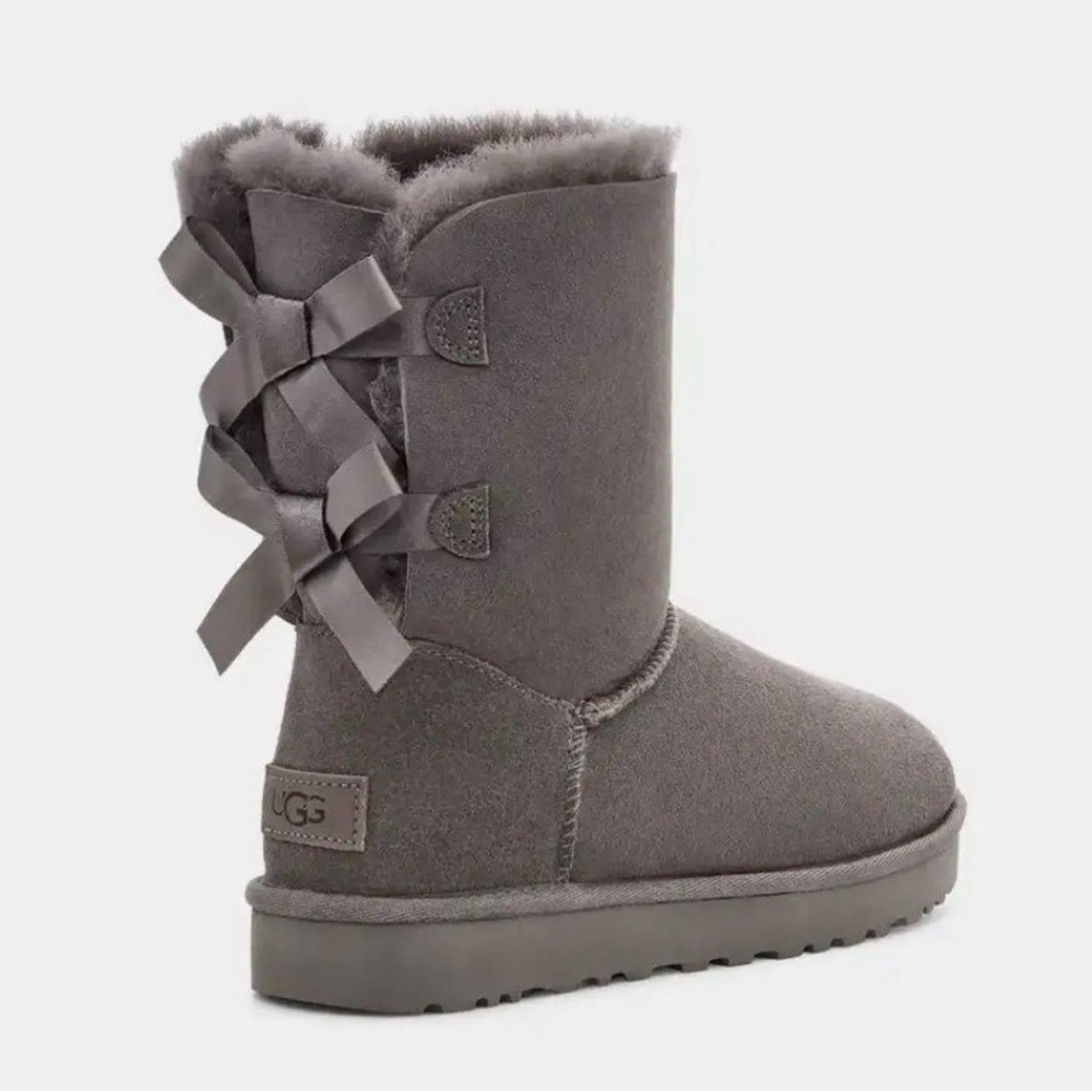 UGG Women's Bailey Bow Gray Boots